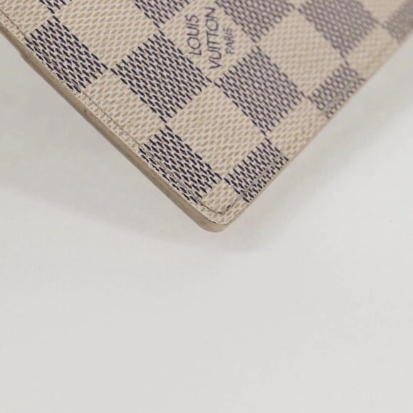 LOUIS VUITTON Damier Azur Agenda GM Day Planner Cover R20708 LV Auth 121569A - Picture 4 of 16